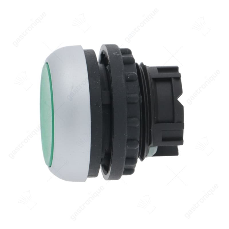 schakelaar flush push-button shiny green m22drl-gd