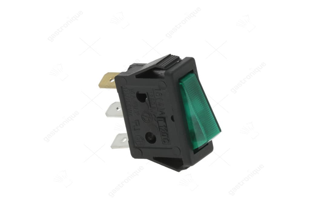 switch 1-pole green 16a 250v