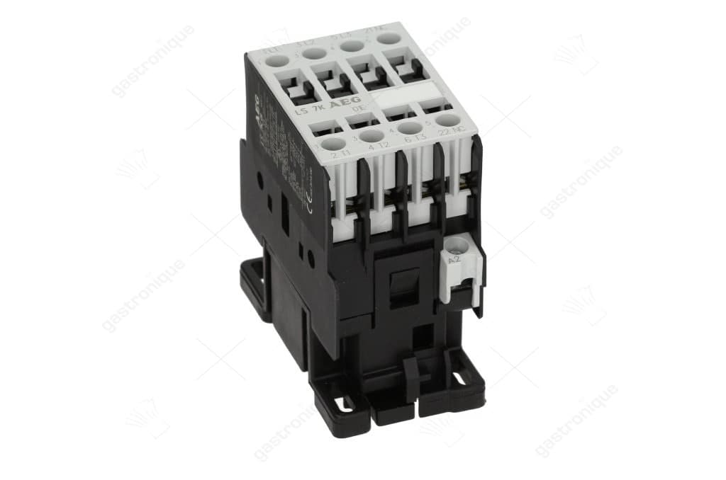 relais AC1 32A 230VAC (AC3/400V) 18A/7,5kW hoofdcontact 3NO hulpcontact 1NC