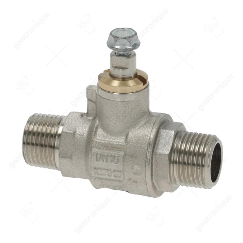 kogelkraan ingang 1/2" OD uitgang 1/2" OD L 74mm zonder greep as ø 10x7mm voor pijp ø 14mm