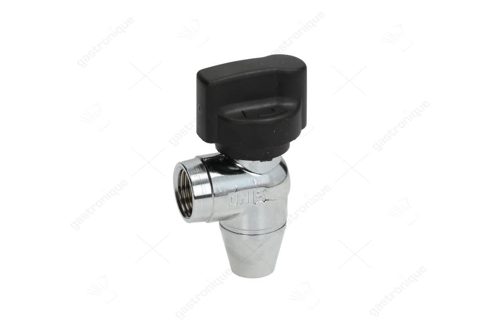 uitloopkraan messing verchroomd haaks B 30mm