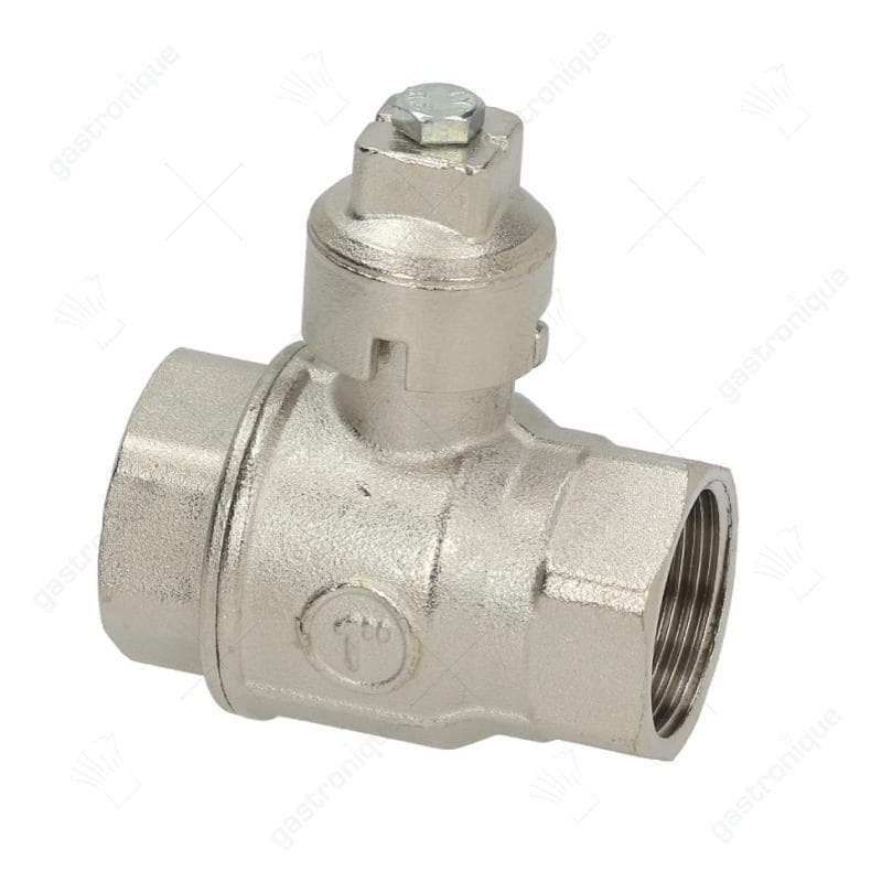 kogelkraan aansluiting 1" ID - 1" ID totale lengte 71mm zonder greep as ø 12x12mm