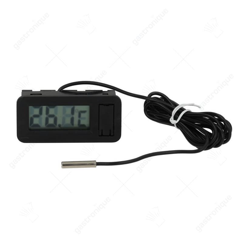 thermometer voorkant maat 62x29mm -50 tot +70°C voeler ø4x20mm kabellengte 1600mm