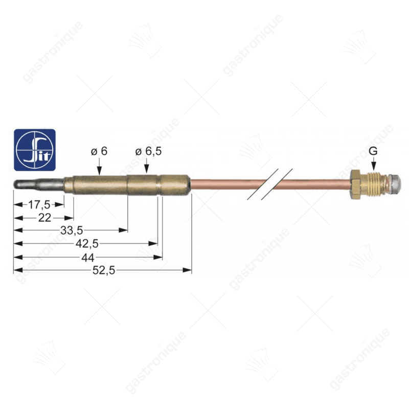 thermokoppel SIT M9x1 L 1500mm steekhuls ø6,0(6,5)mm-