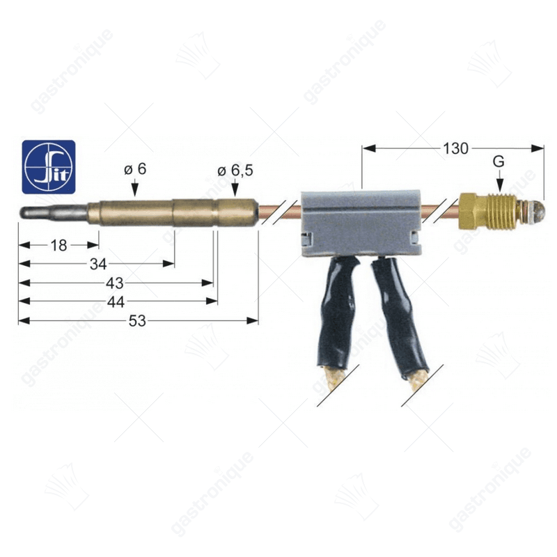 thermokoppel + onderbreker m9x1 1000 mm - Image 1