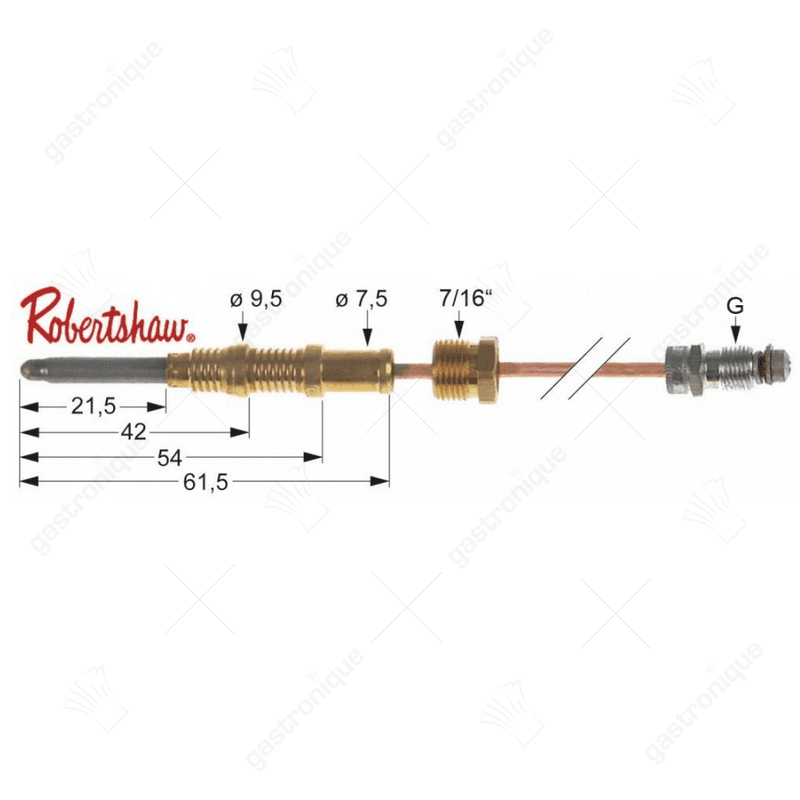 thermokoppel ROBERTSHAW ASA 11/32 L 24" - 610mm