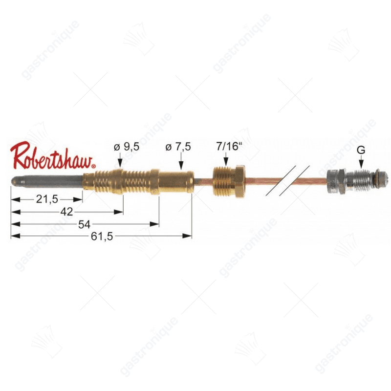 thermokoppel ROBERTSHAW ASA 11/32 L 48" - 1220mm 7/16"