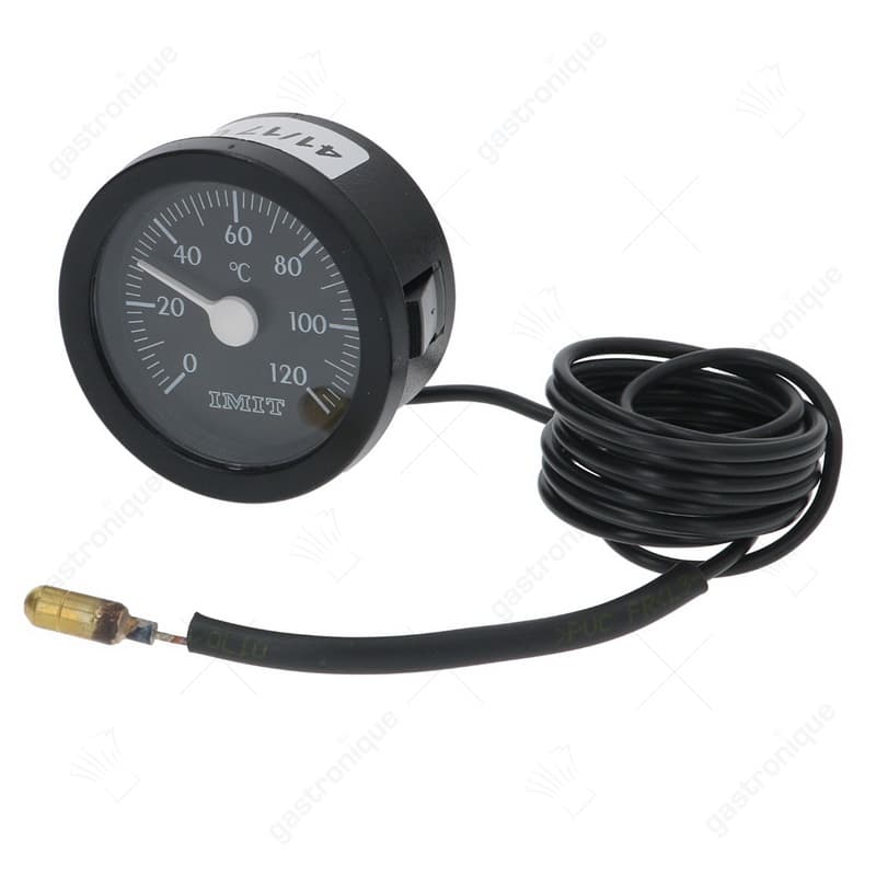 thermometer zwart ø 52 mm 0-120°c