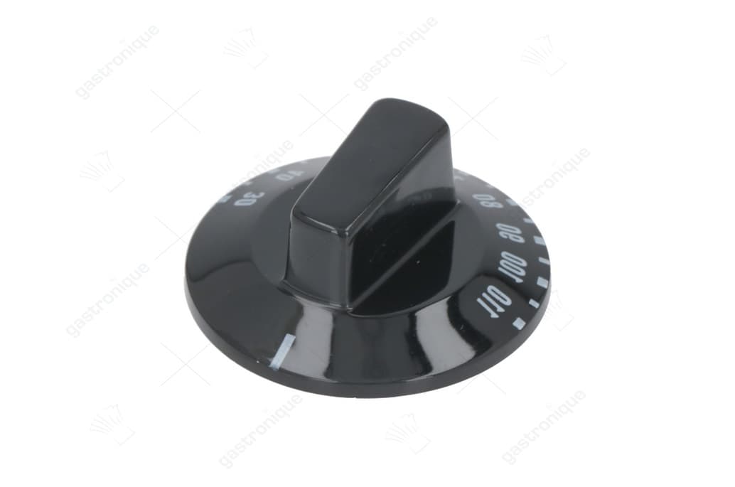 zwarte knop ø 50 mm 30-110°c