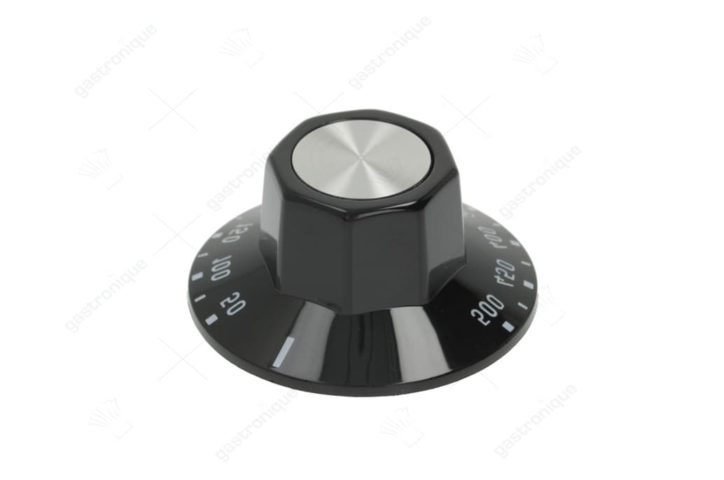 zwarte knop ø 50 mm 50-500°c
