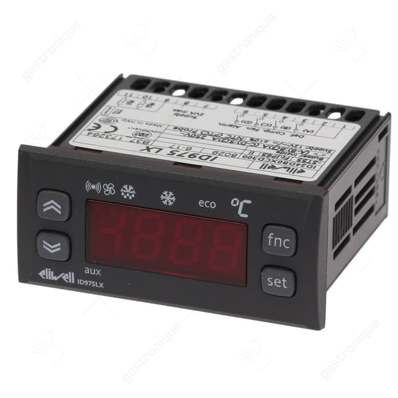 elektronische regelaar ELIWELL type ID975LX model ID24DB0XCD300 inbouwmaat 71x29mm 12V