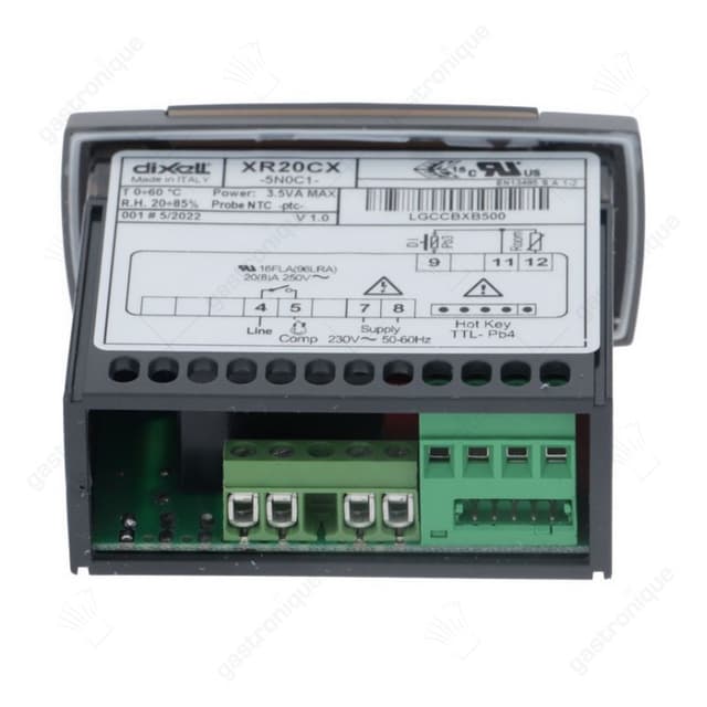 elektronische regelaar DIXELL XR20CX-5N0C1 inbouwmaat 71x29mm 230V spanning AC NTC/PTC - Thumbnail 2
