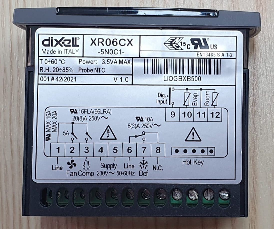 elektronische regelaar DIXELL XR60CX-5N0C1 inbouwmaat 71x29mm 230V spanning AC NTC/PTC - Image 1