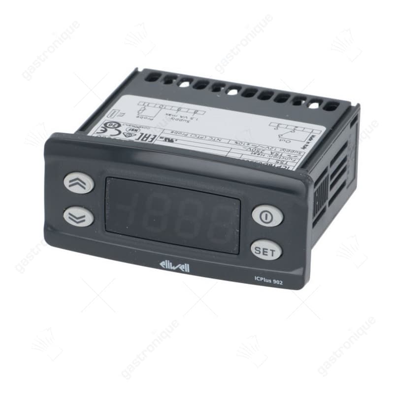 elektronische regelaar ELIWELL type ICPlus902 model inbouwmaat 71x29mm 12V spanning AC/DC