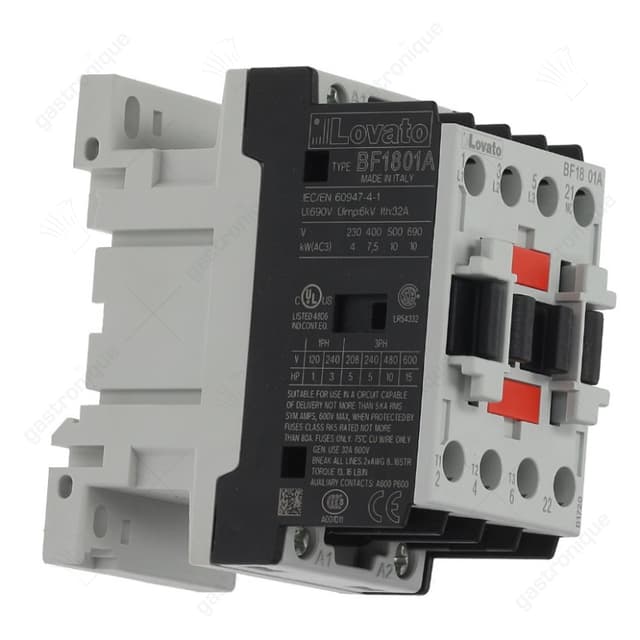 relais AC1 32A 230VAC (AC3/400V) 18A/7,5kW hoofdcontact 3NO hulpcontact 1NC - Thumbnail 1