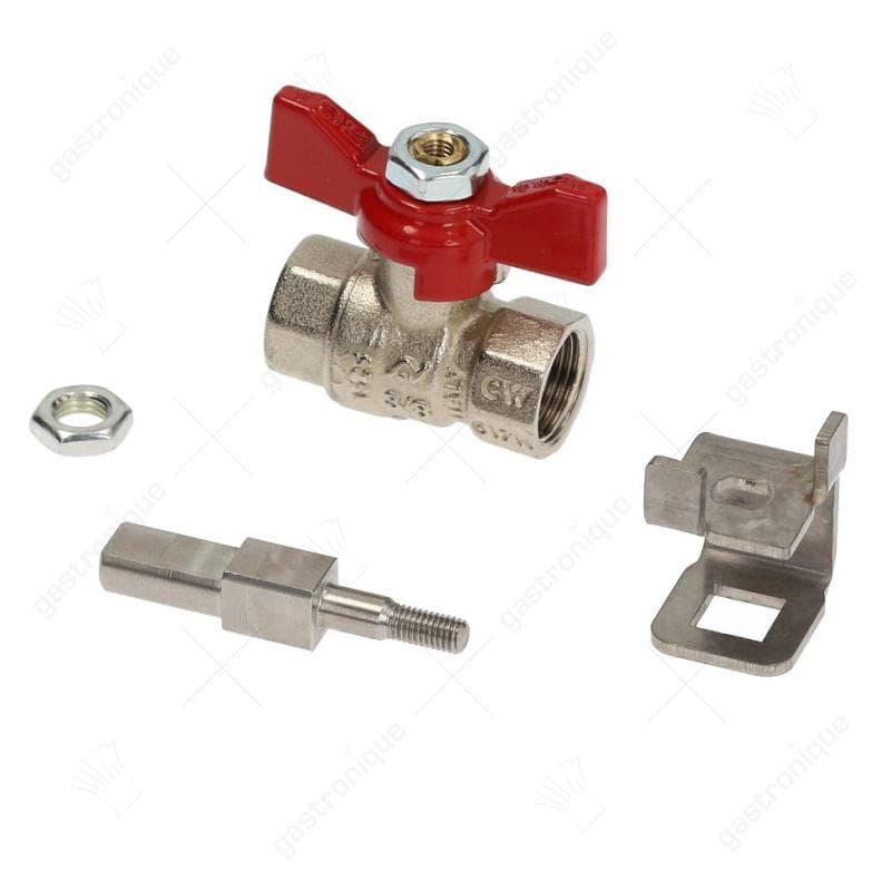 kogelkraan aansluiting 3/8" ID - 3/8" ID DN10 totale lengte 41mm