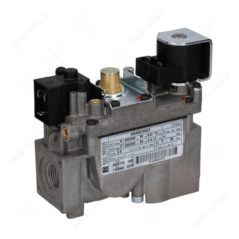 gasventiel SIT serie 230V 50Hz gasingang 1/2" gasuitgang 1/2" waakvlamaansluiting gesloten