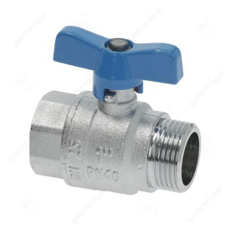 kogelkraan aansluiting 1" ID - 1" OD DN25 totale lengte 79mm - Image 1