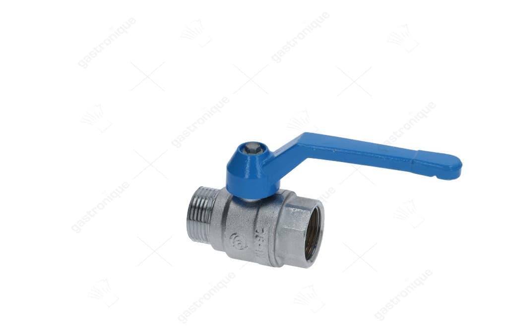 kogelkraan aansluiting 1" ID - 1" OD DN25 totale lengte 90mm met hendelgreep