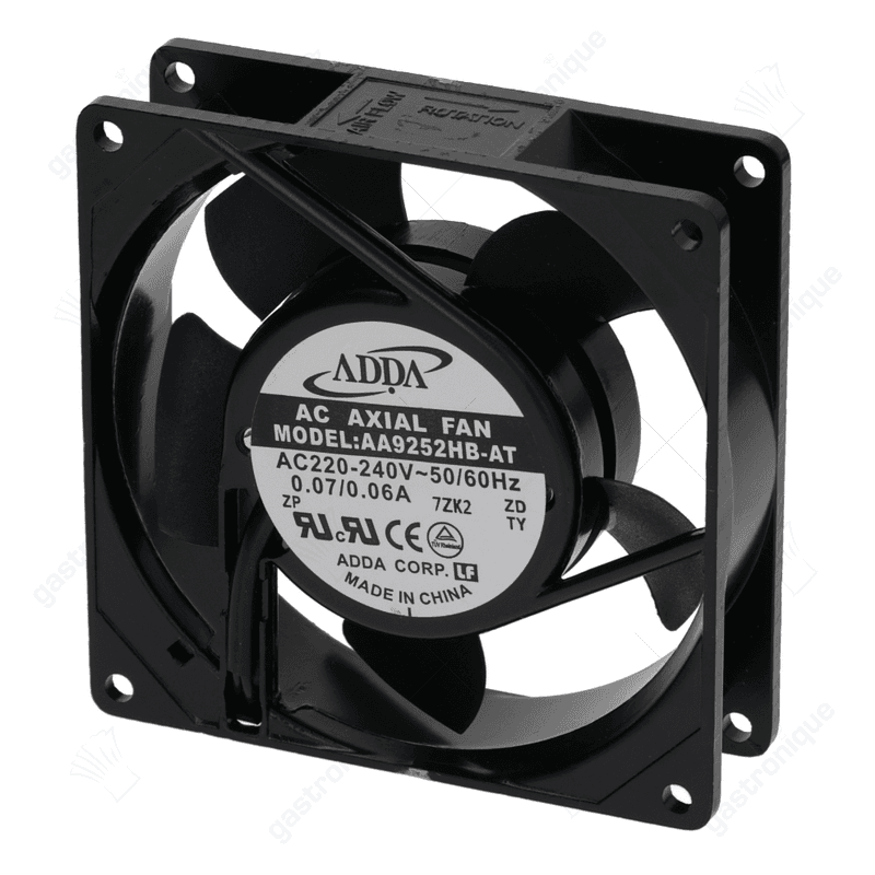 axiaalventilator L 92mm B 92mm H 25mm 230VAC 50/60Hz 14,5/14W lager kogellager