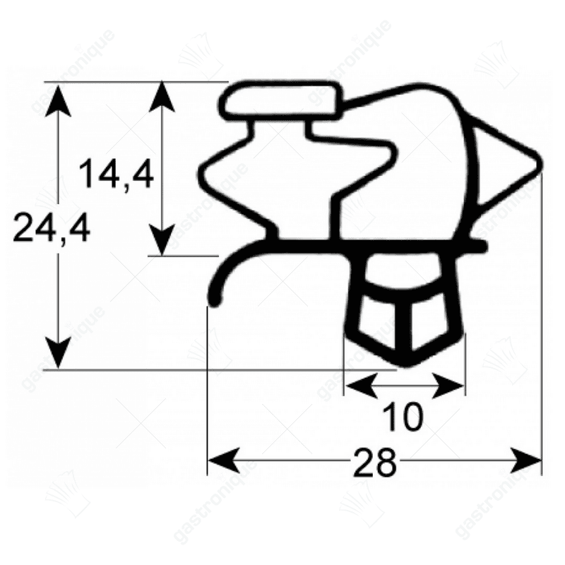 DEURRUBBER 1515x630 mm