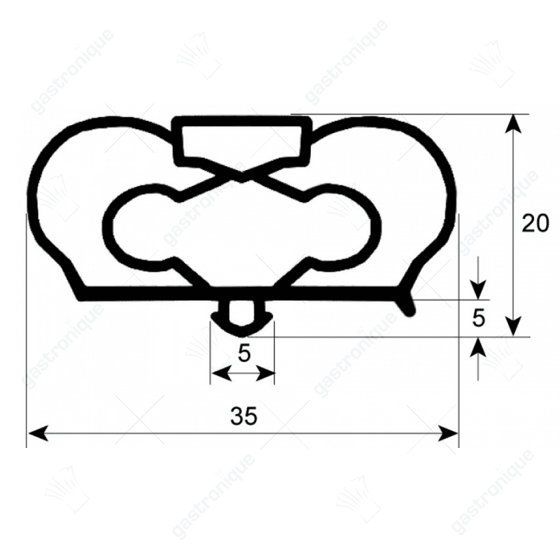 DEURRUBBER 485x455 mm - Image 1