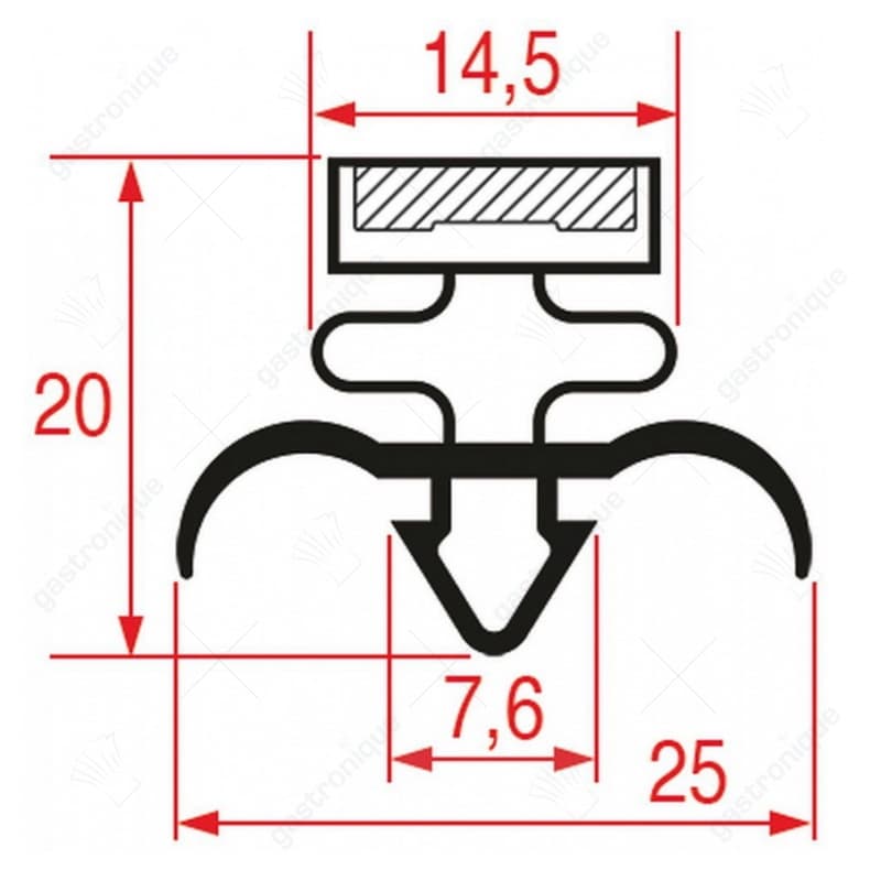 DEURRUBBER 1570x610 mm
