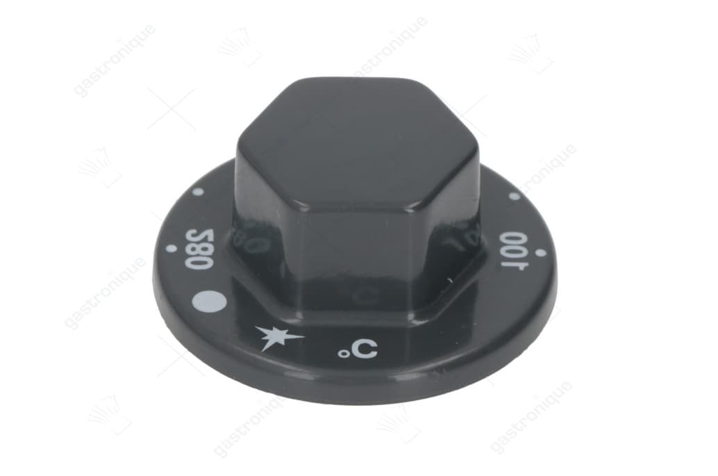 zwarte knop ø 55 mm 100-280°c