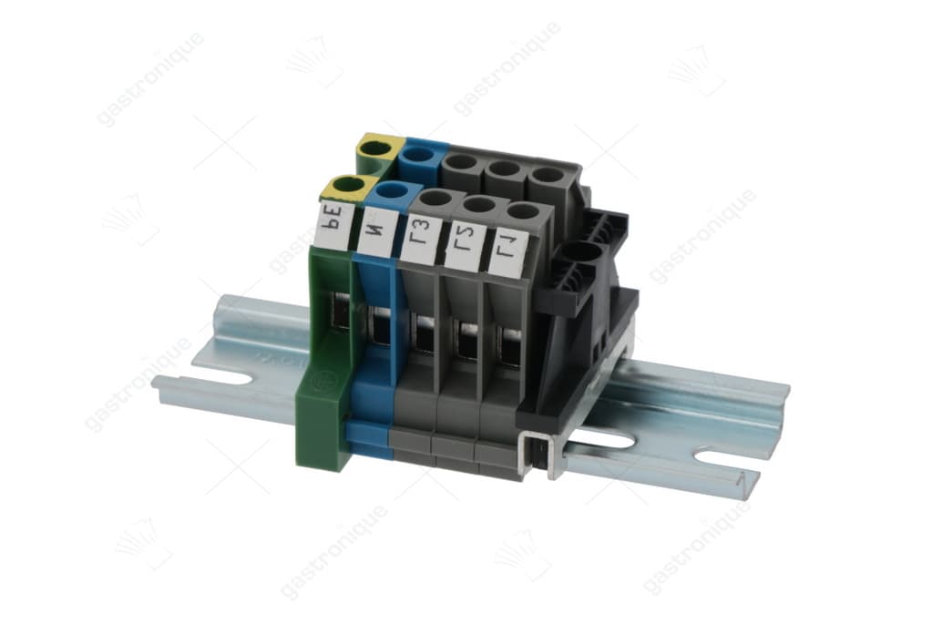junction box 5-poles on din 110 mm guide
