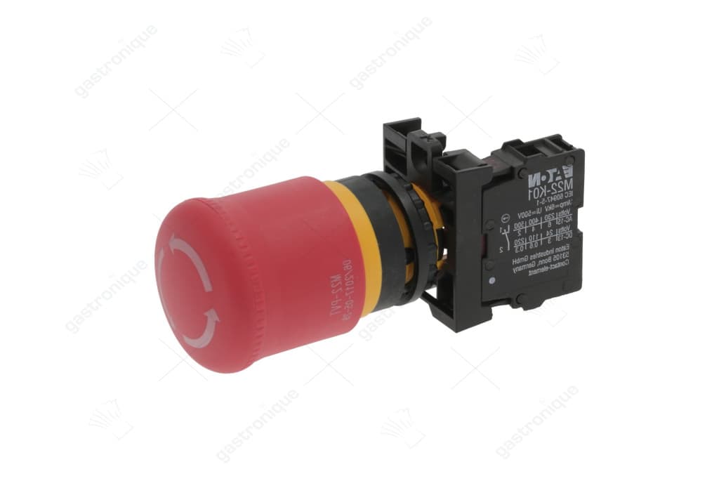 mushroom push-button red w/block - Image 1