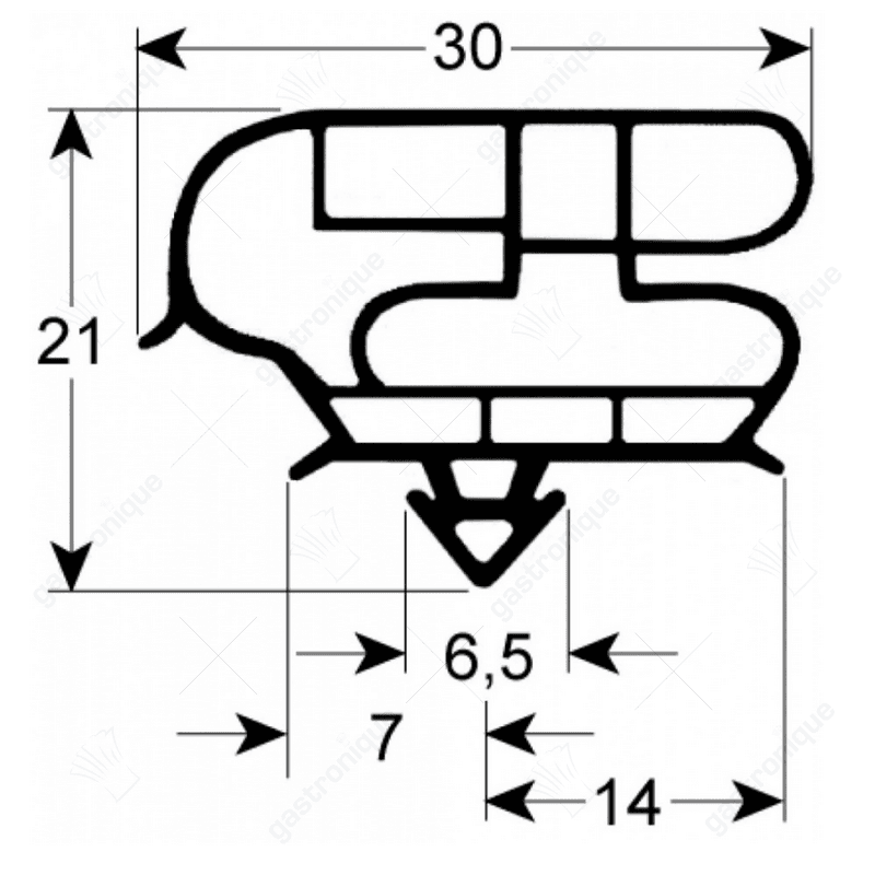 DEURRUBBER 1590x610 mm
