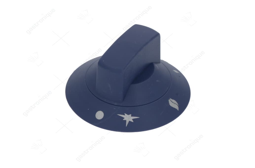 blauwe knop ø 60 mm bedrukt