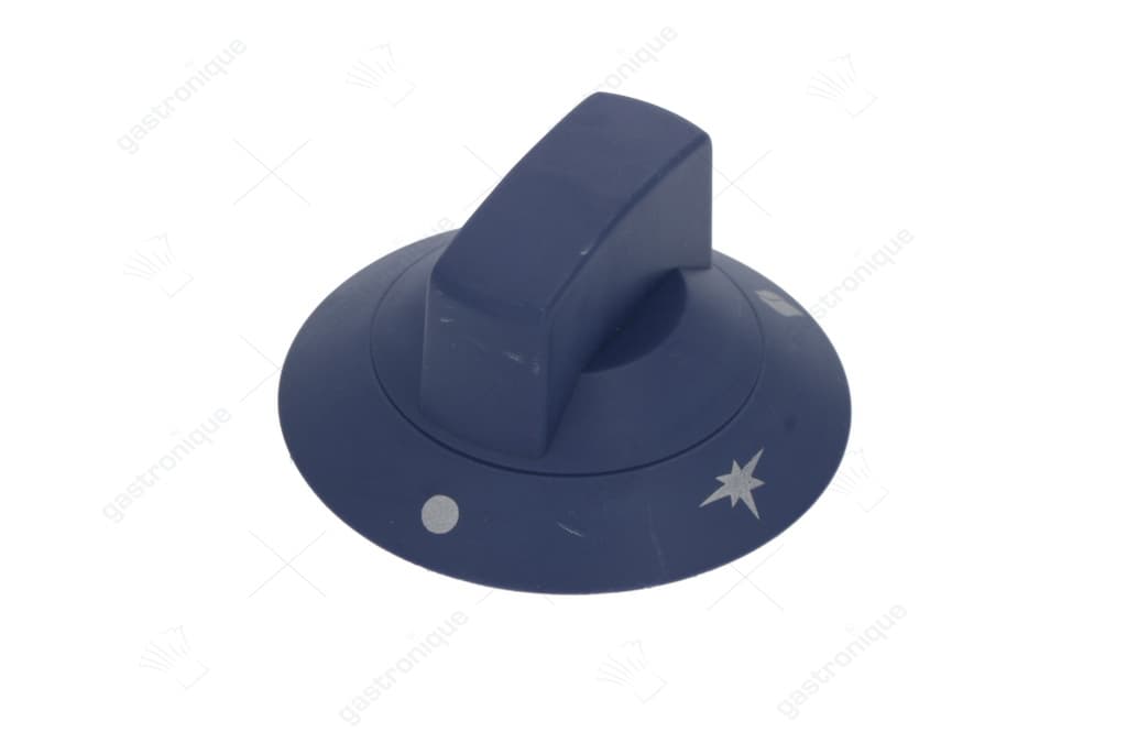 blauwe knop ø 60 mm bedrukt
