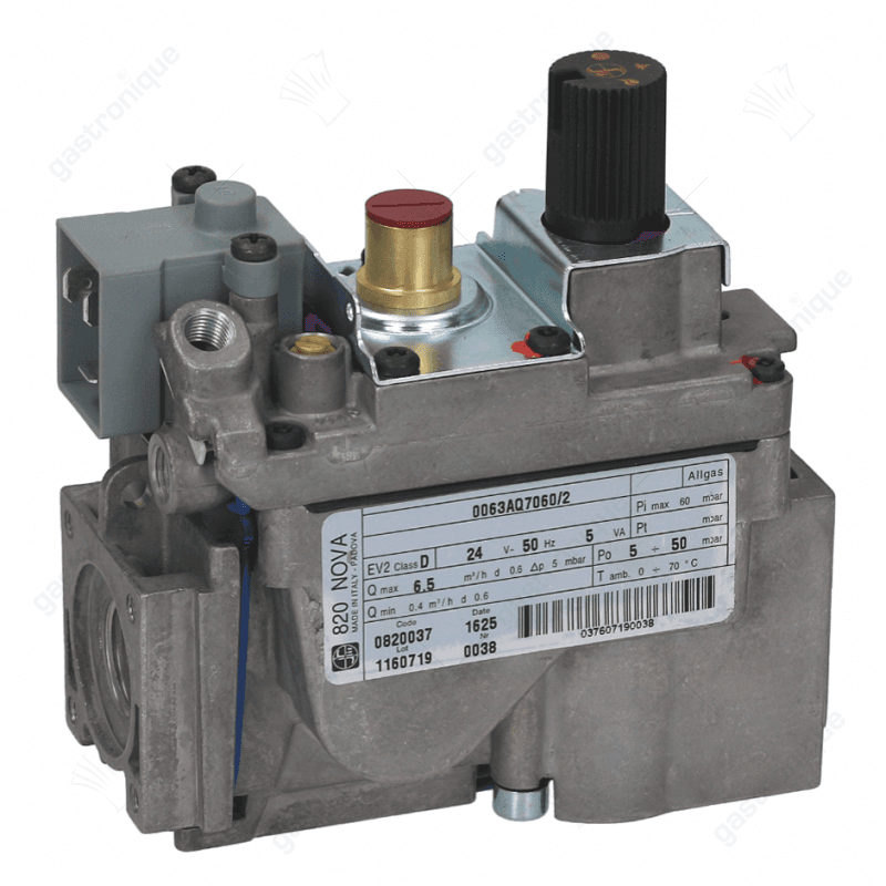 gasventiel SIT serie 820 24V 50Hz gasingang 1/2" gasuitgang 1/2" thermoelementaansluiting M9x1