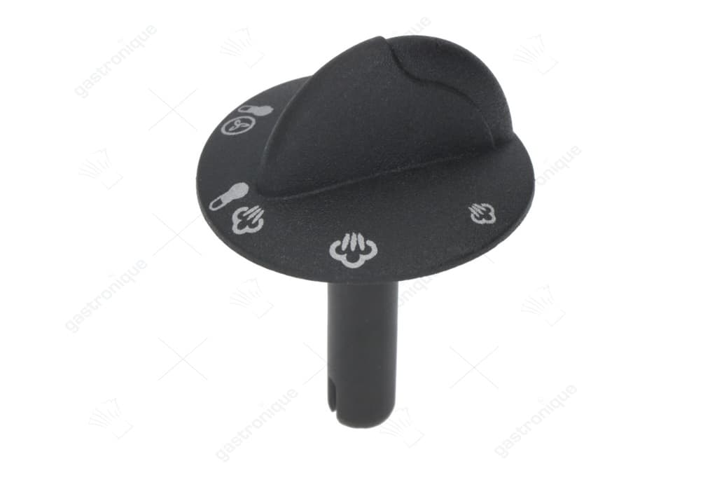 zwarte knop ø 46 mm bedrukt