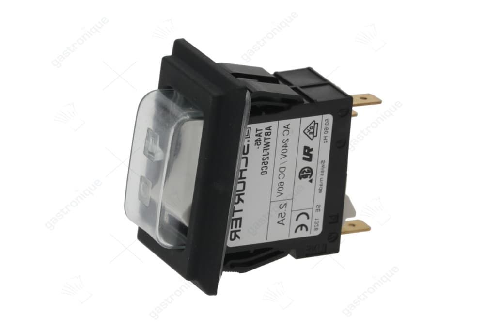 push-button 2-pole white 2.5a 240v