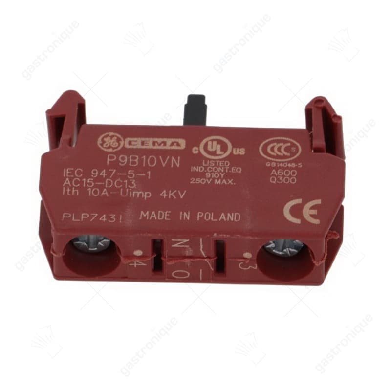 kontaktblok ABB / Cema P9B10VN 1NO max. spanning 400V 10A bruin
