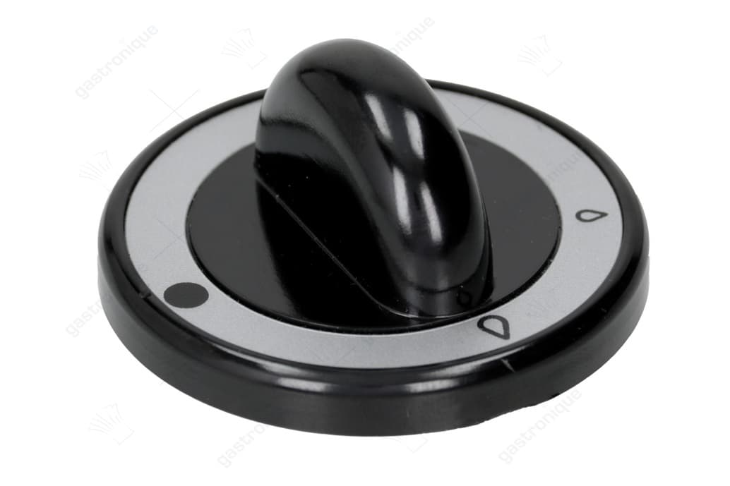 zwarte knop ø 62 mm bedrukt