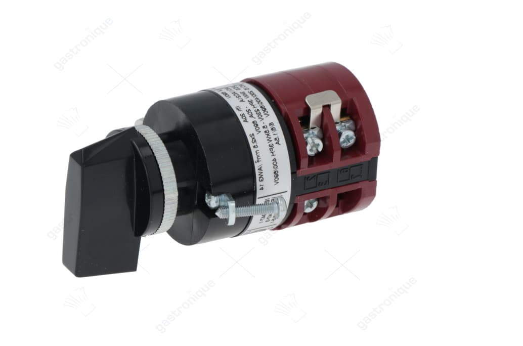 draaischakelaar 3 1-2-3 contactset 3 type GN2082U11 690V 20A as ø 6x6mm as L 23,5mm