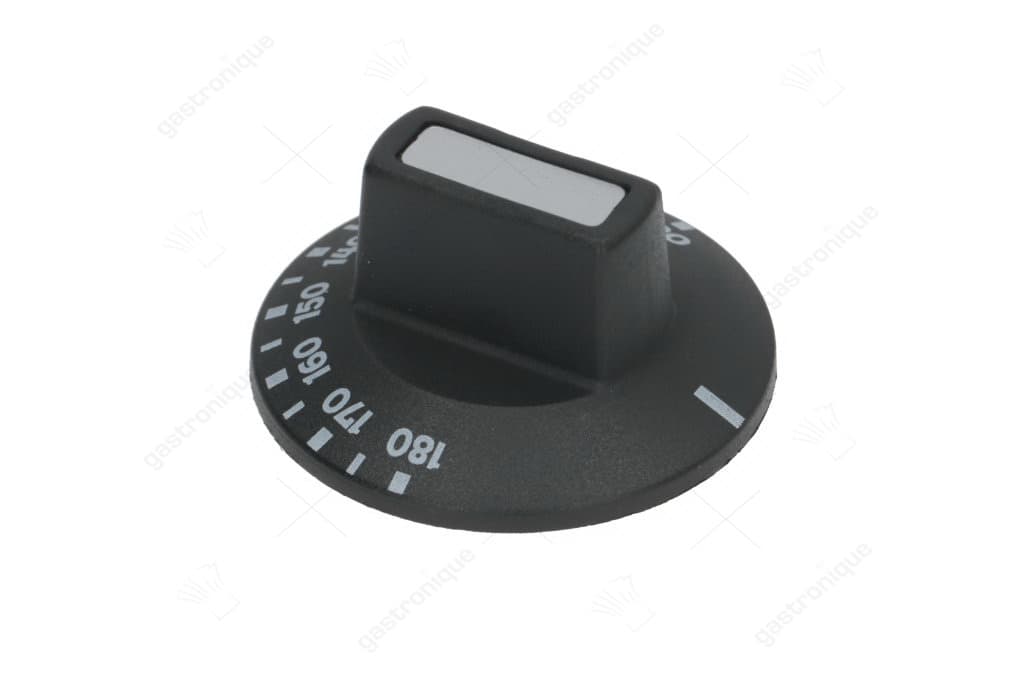 zwarte knop ø 50 mm 100-180°c