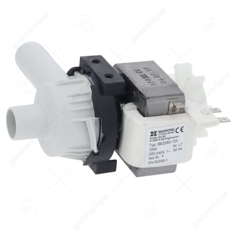 afvoerpomp ingang ø 24mm uitgang ø 24mm 230V 70W 50Hz HANNING type BE22B3-725