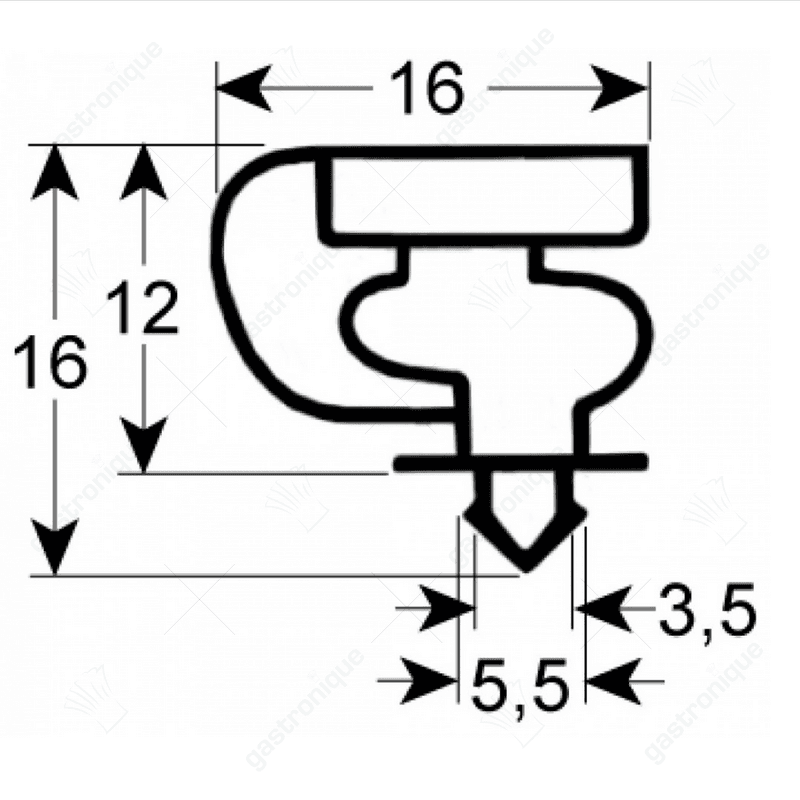 Deurrubber 1330x490 mm