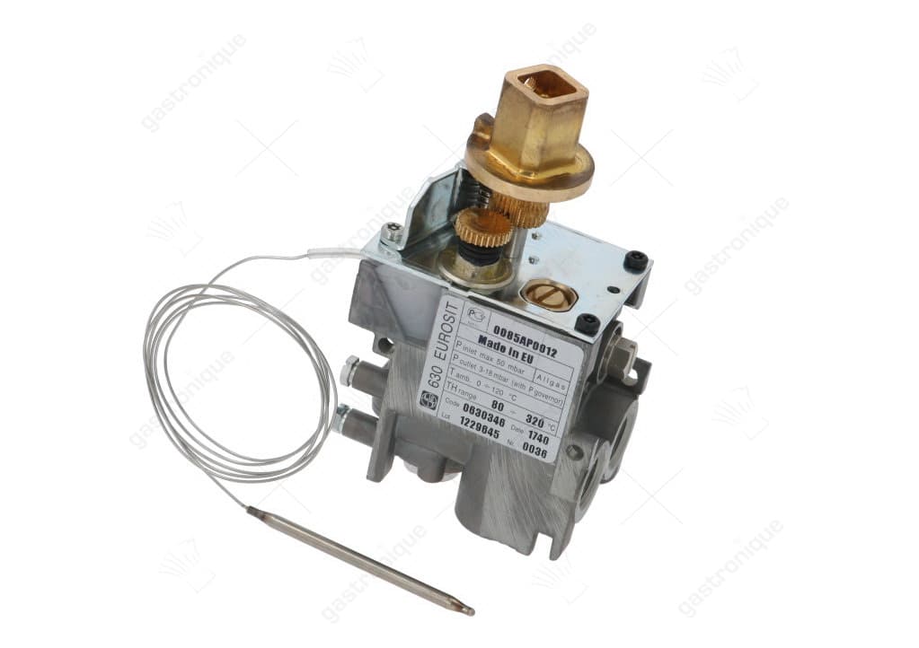 Gasthermostaat 80-320°C gasingang 3/8" gasuitgang 3/8" thermoelementaansluiting M9x1
