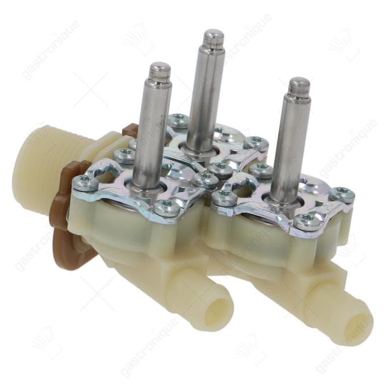 magneetventielhuis drievoudig recht ingang 3/4" uitgang 14,5mm DN10 t.max. 90°C inschakeltijd 100%