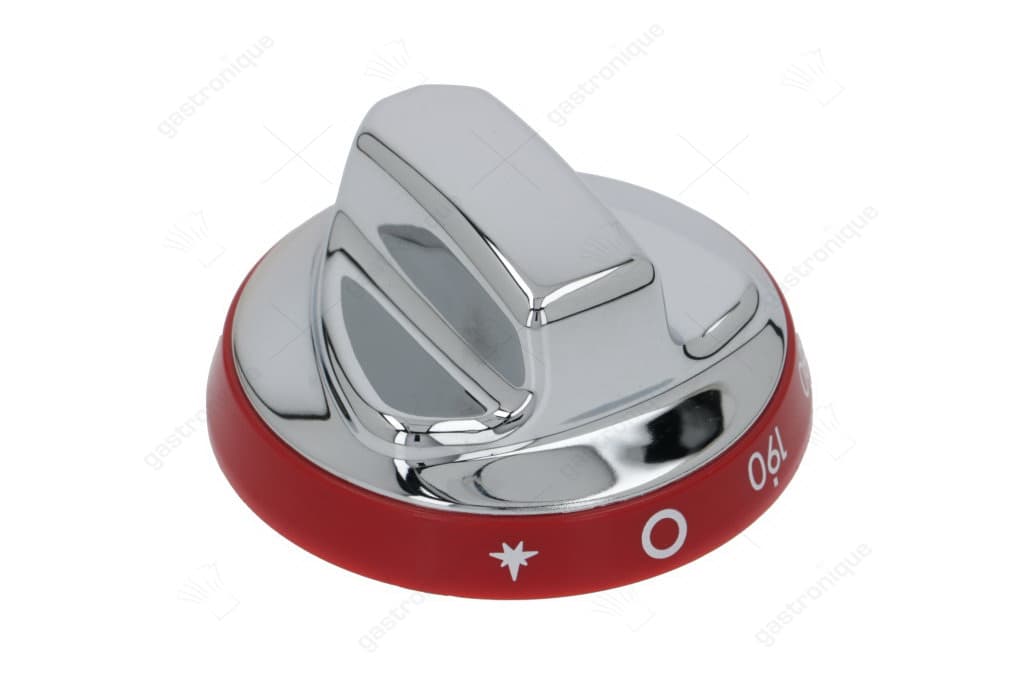 zilveren knop-rood ø 72 mm 110-190°c