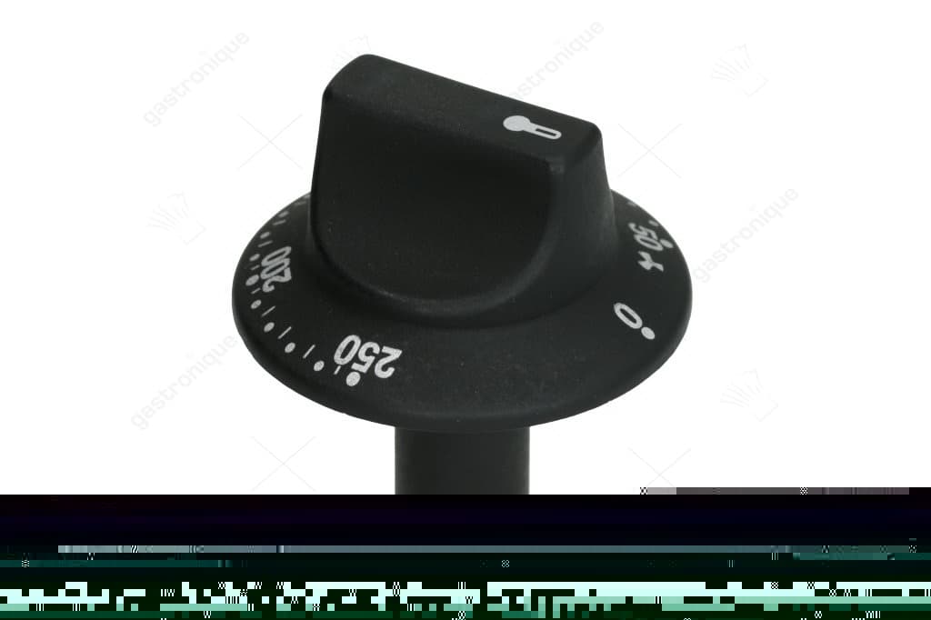 zwarte knop ø 60 mm 50-250°c