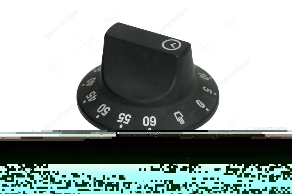 zwarte knop ø 60 mm 0-60