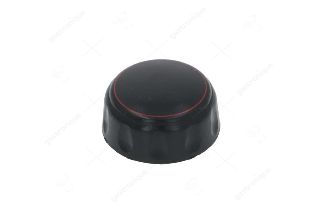 knop ø 45mm as ø 6x4,6mm zwart/rood