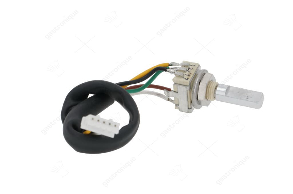 potmeter voor heteluchtoven kabellengte 125mm as 6x4,6mm as L 16mm