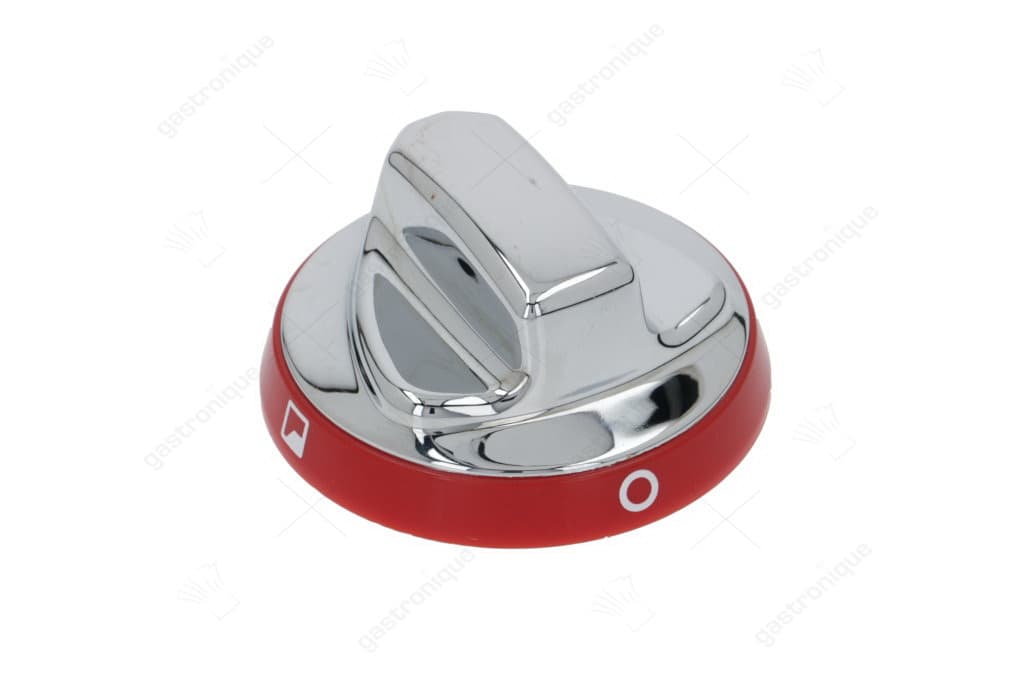 zilveren knop-rood ø 72 mm electrique